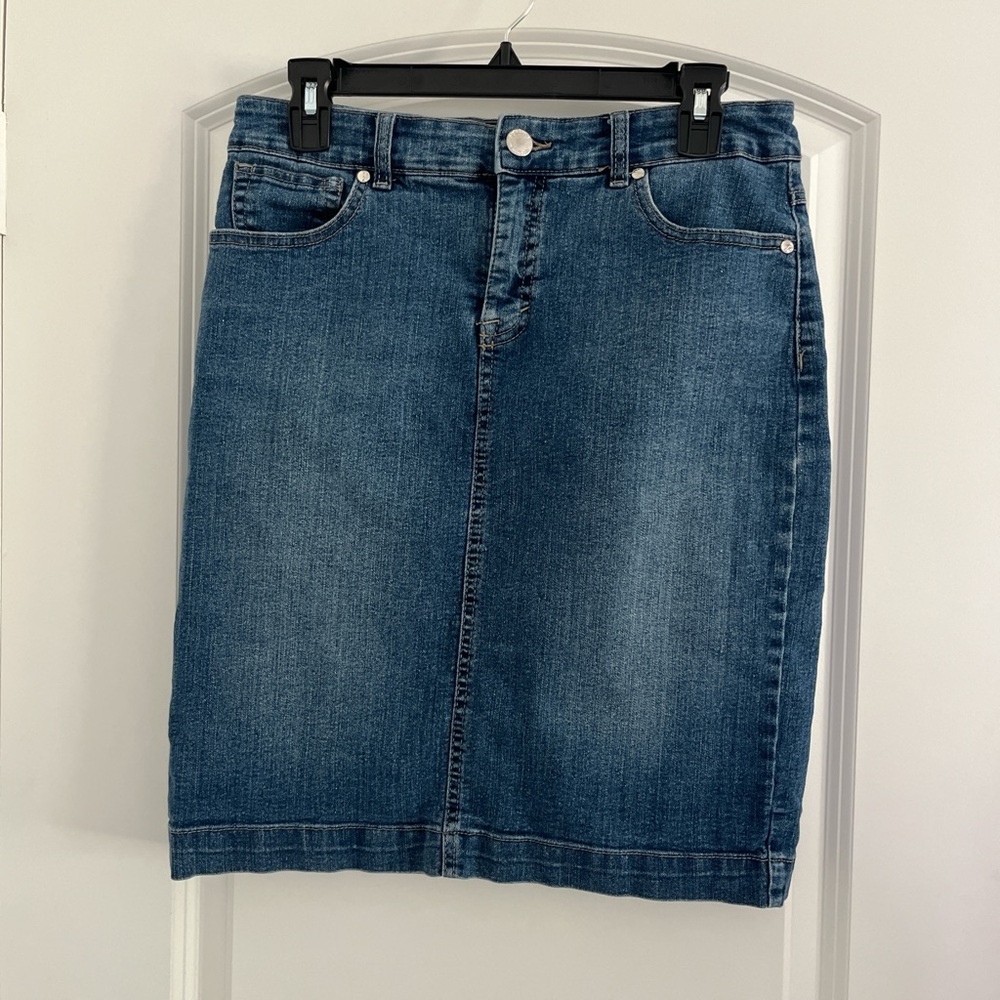 Style & Co. Blue Knee-Length Pencil Skirt